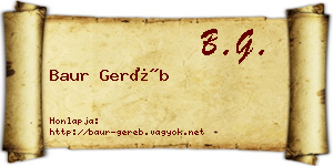 Baur Geréb névjegykártya